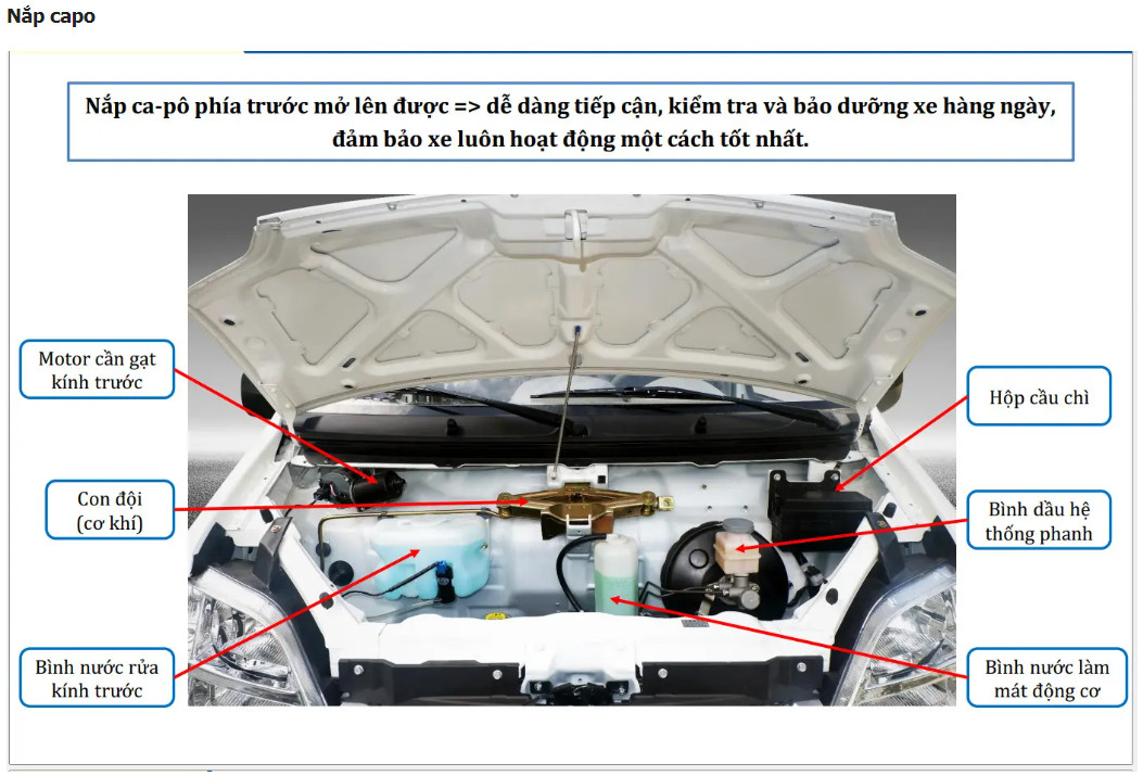 Khám Phá Chi Tiết Bên Trong Nắp Capo và Hệ Thống Lái của Xe Tải SRM – Sự Lựa Chọn Hoàn Hảo Cho Công Việc Của Bạn