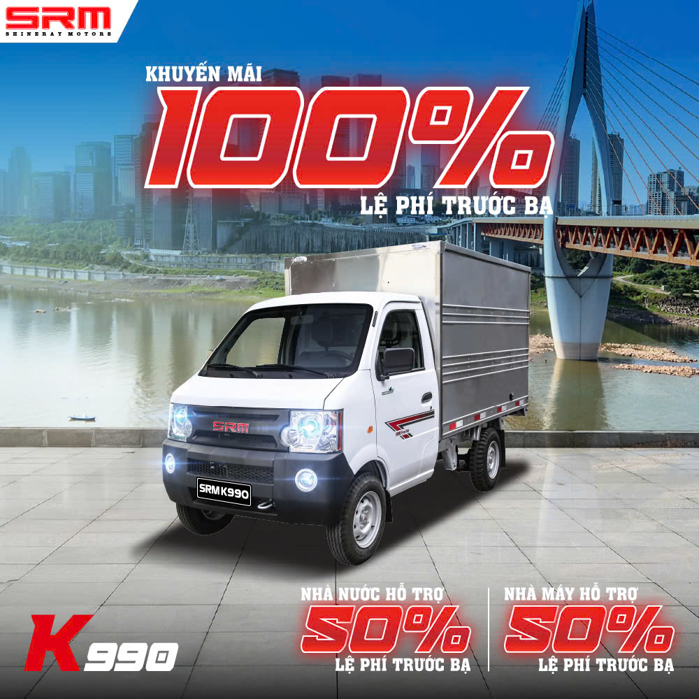 Thuế Trước Bạ Giảm 50% Trong 3 Tháng: Cơ Hội Mua Xe Tải SRM Tại Bà Rịa Vũng Tàu Với Giá Ưu Đãi